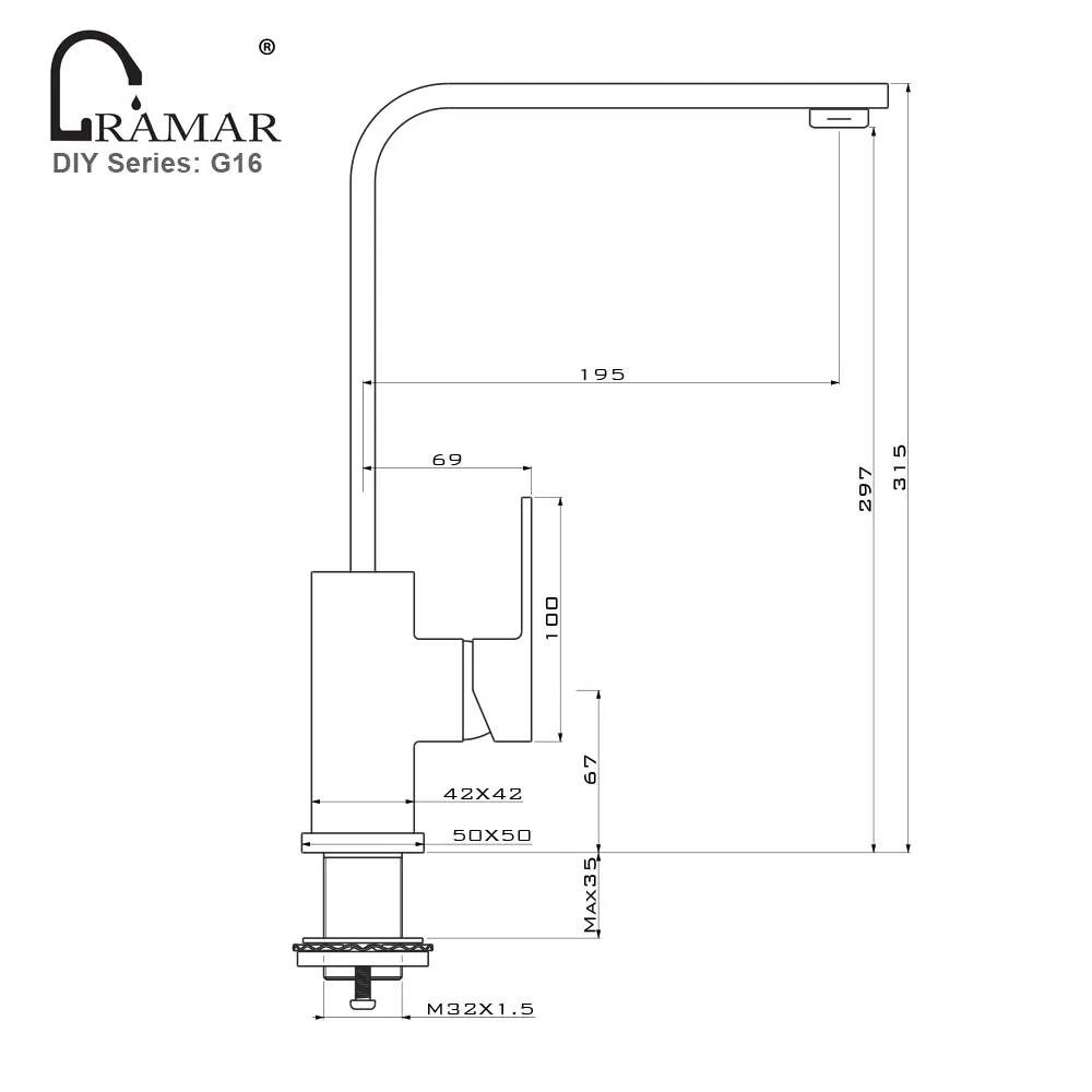 Simple Style Wholesale High Quality Single Hole Hot Cold Kitchen Sink Faucet