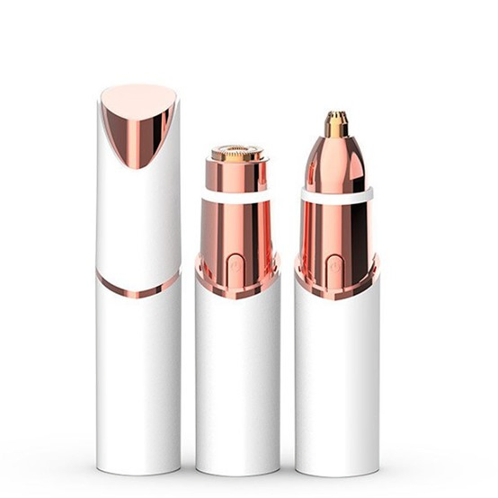 Hot Selling 2-in-1 Rechargeable Electric Epilator for Women Portable Face Shaver Eyebrow Trimmer Lip Body Facial Hair Remover Customizable