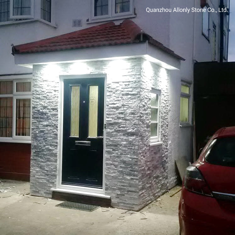 Decorative Cloud Grey Quartzite Wall Cladding Nature Stone Fireplace Wall