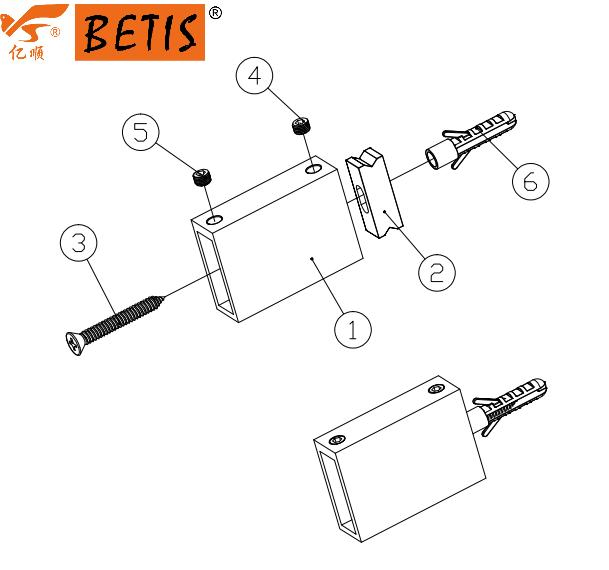 OEM Bathroom Accessories Frameless Tempered Glass Door Hardware Shower Enclosure Hardware Pipe Rack Wall Terminal Connector Glass Bracket