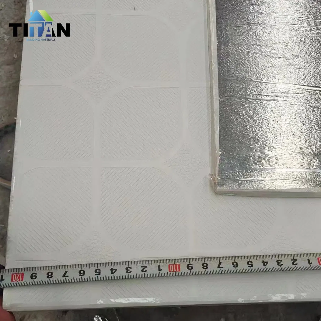 60X60 Gypsum False Sky Cielo Falso De PVC De Yeso Laminado Techo Azulejos Washable Vinil Plaster Ceiling