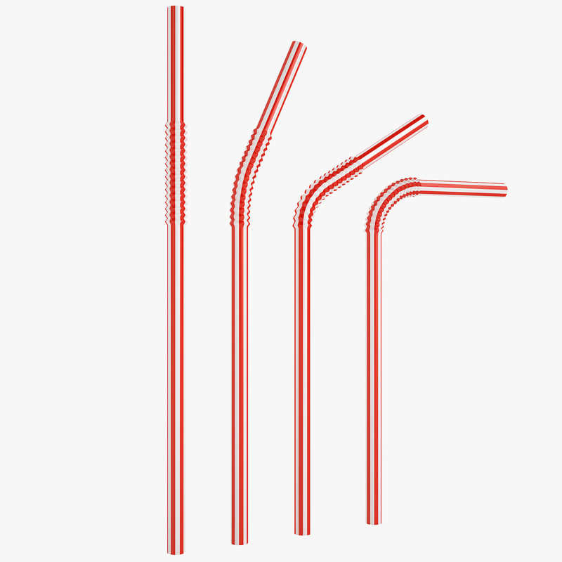 Disposable Plastic PP Straight Flexible Customized Drinking Straw