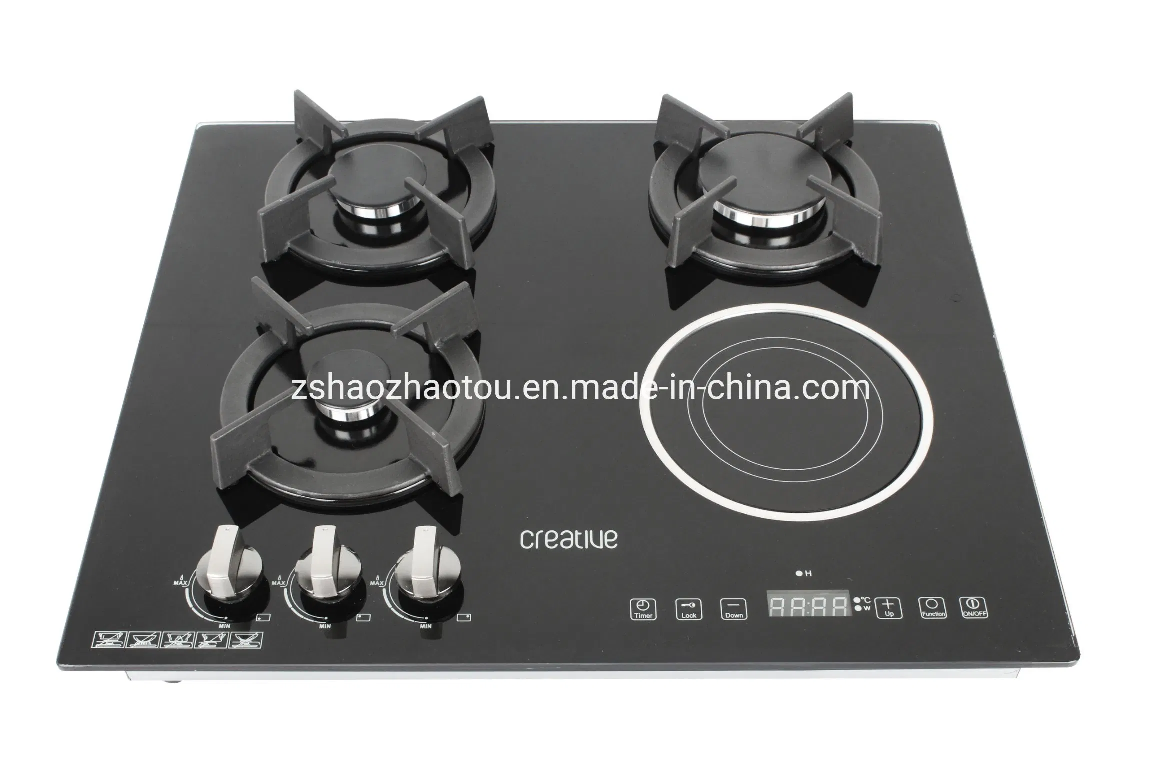 600mm Enamel Tabletop Gas Stove/ 4 Burners Glass Built in Gas Stove