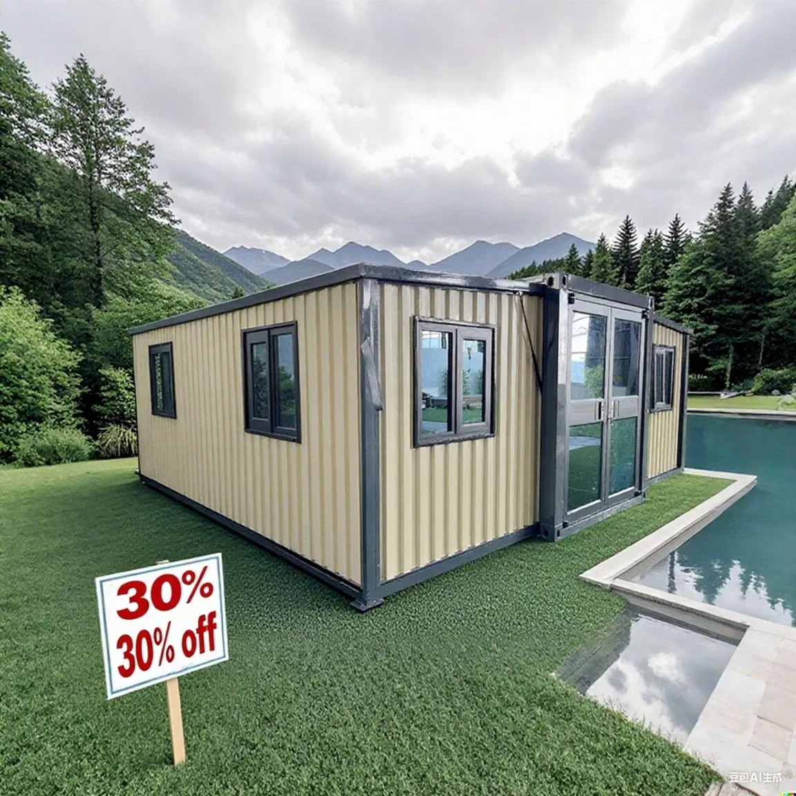 Prefabricated Modern Modular 2 Bedroom 1 Bath Five Bedroom Renovated Three Bedroom Mobile Home Vessel House Shipping Container House