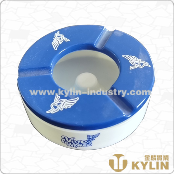 China's New Style Practical Round Blue Plastic Ashtray