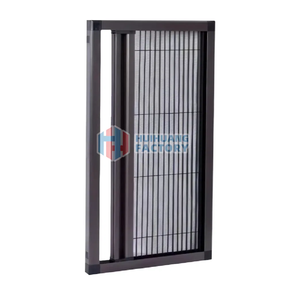 Aluminum Frame Mosquito Net Folding Metal Pleated Mesh Door Easy to Install