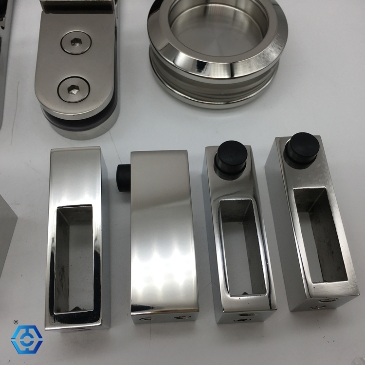 Chrome Stainless Steel 180 Degree bathroom Sliding Shower Door Fitting