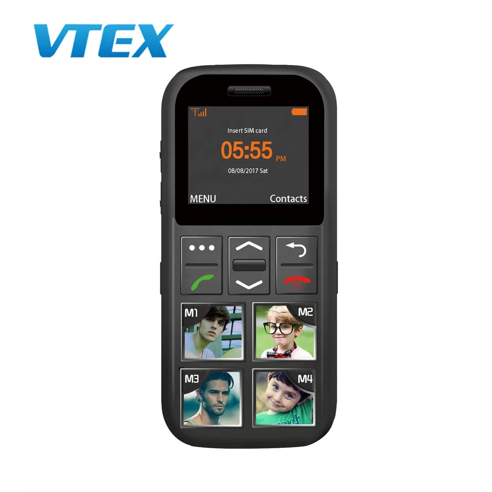 Hot Sale Grandfather Birthdays Gift 1.77′ ′ Senior Loud Voice Phone Sos Calling Charging Docking Card Mobile Phones