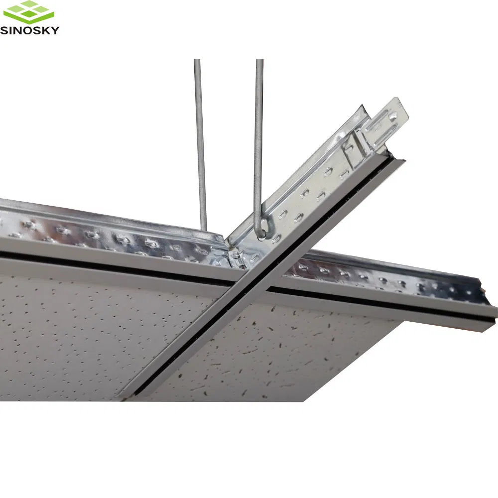 Fire Resistant Suspended False Ceiling Tiles & Accessories, Metal Galvanized Suspended T-Grid