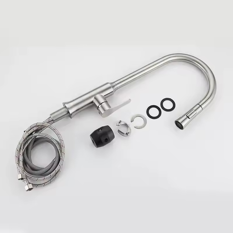 Modern Kitchen Faucet Chrome Single Hole Ceramic Cartridge Kitchen Tap Kitchen Sink Faucet