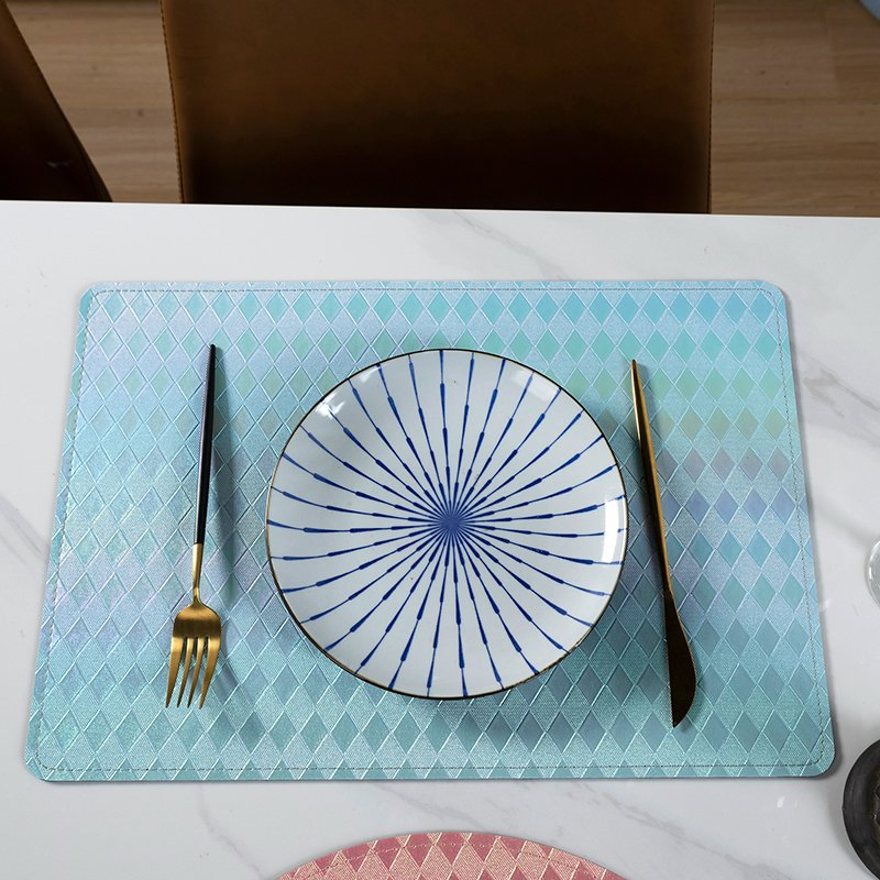 PVC Leather Elegant Placemat Pad Dining Table Mat Heat Insulation Placemat