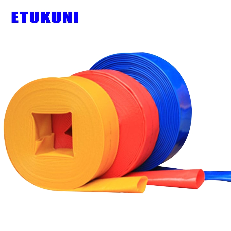 Manufacturer Supply and Customized Flexible PVC Polyvinyl Water Band Layflat Braided Hose for Garden and Farmland Irrigation and Civil