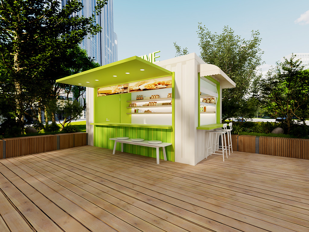 Portable 20FT Coffee Kiosk Apply Multi Business Purposes Movable Houses Living Container House for Sale