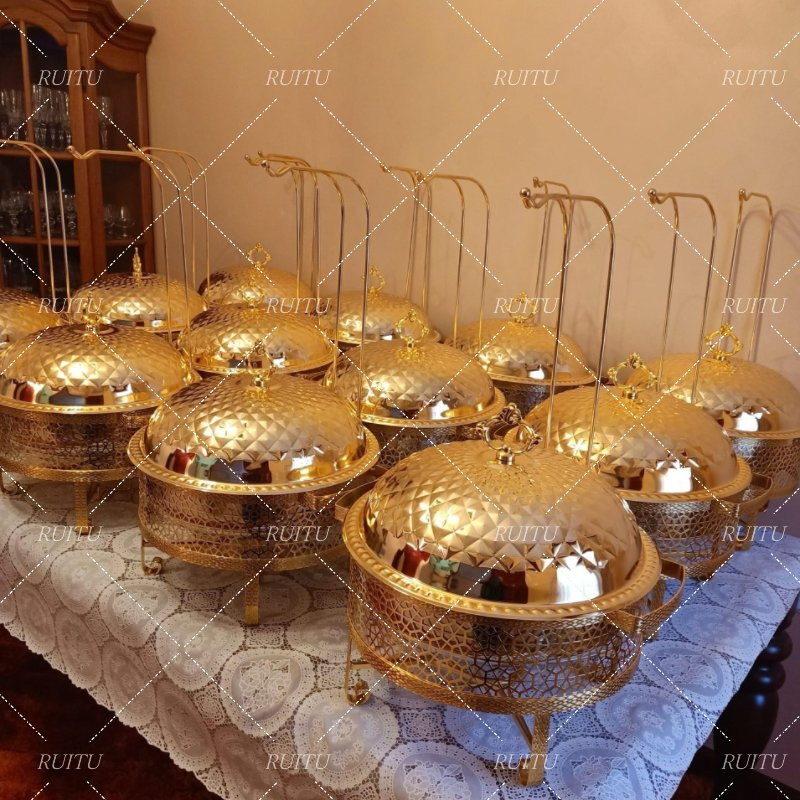 Marmite Chauffante Catering Hanging Full Restaurant Hotel Food Warmer Chafing Dish Buffet Set