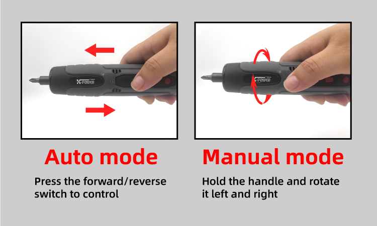 Kcs217 3.6V Lithium Battery Cordless Screwdriver Electric Powerful Tools Auto and Manual Use Type-C Charging 5 Torque Setting LED Working Light