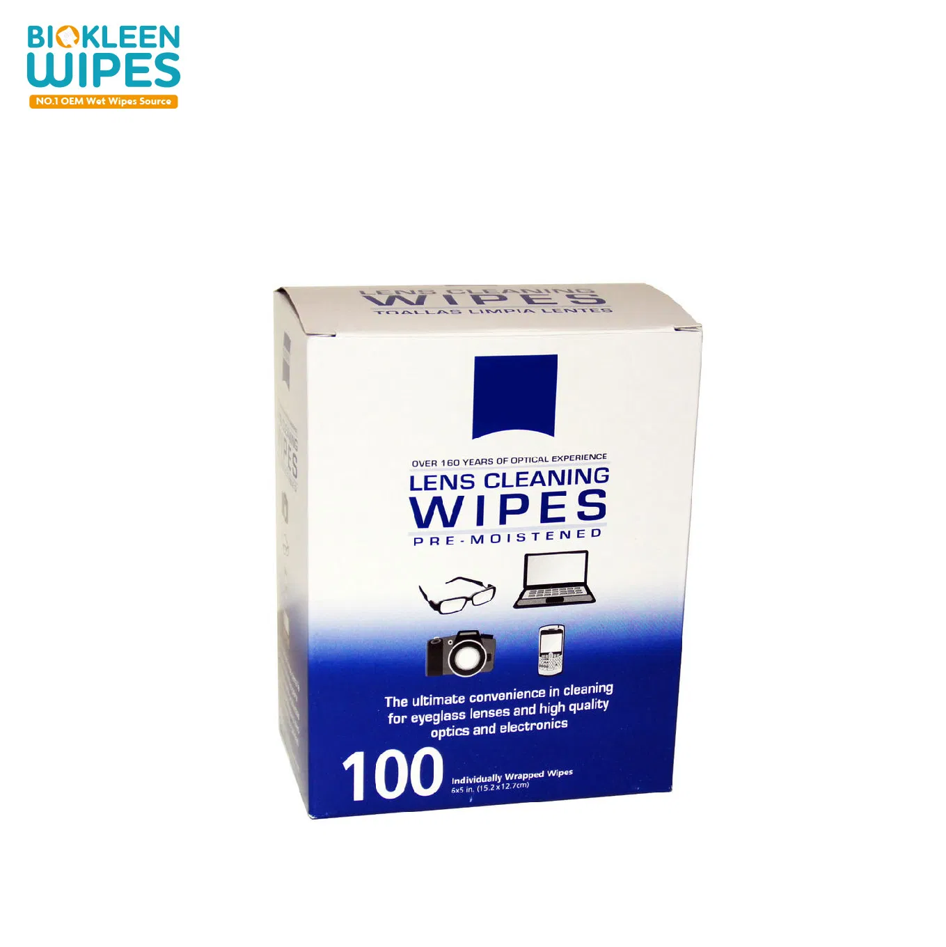 Biokleen 200 Pack Single Pack Lens Wipes Camera One-off Lens Cleaning Wipes Lens Screen Cleaning Wipes