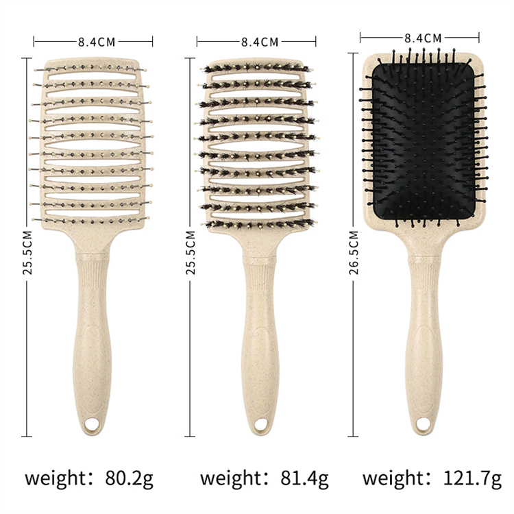 Расческа-пуходерка с щетиной кабана и вентиляцией