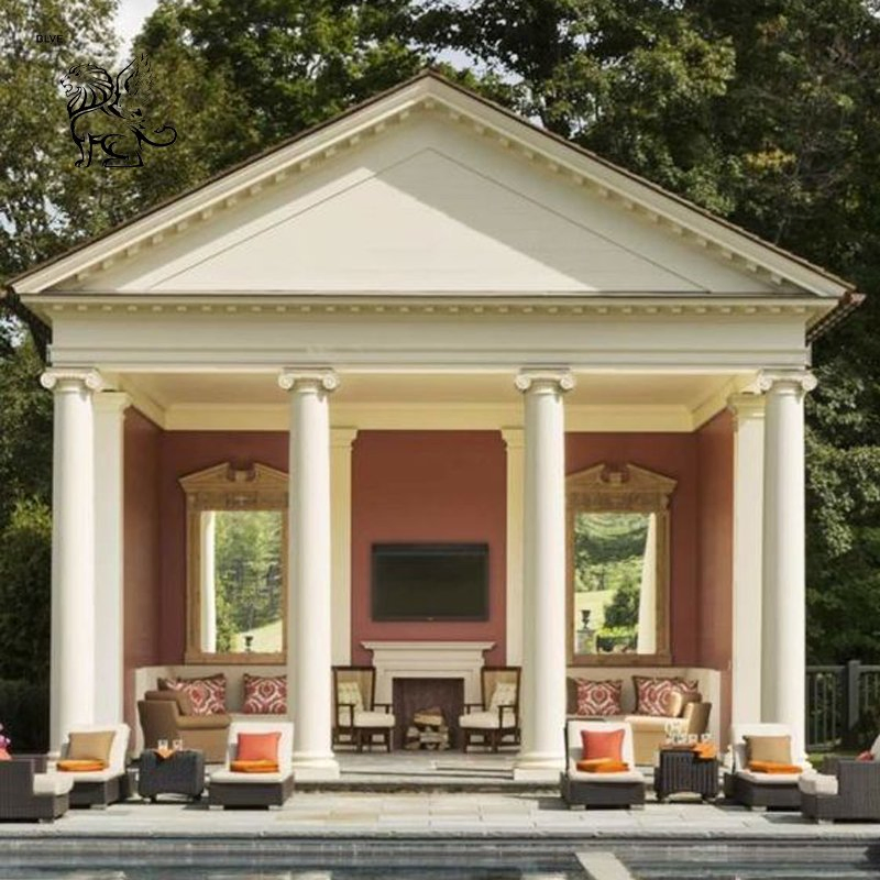 Factory Custom Greece Building Decor House Stone Pillars Design Indoor Marble Greek Ionic Column