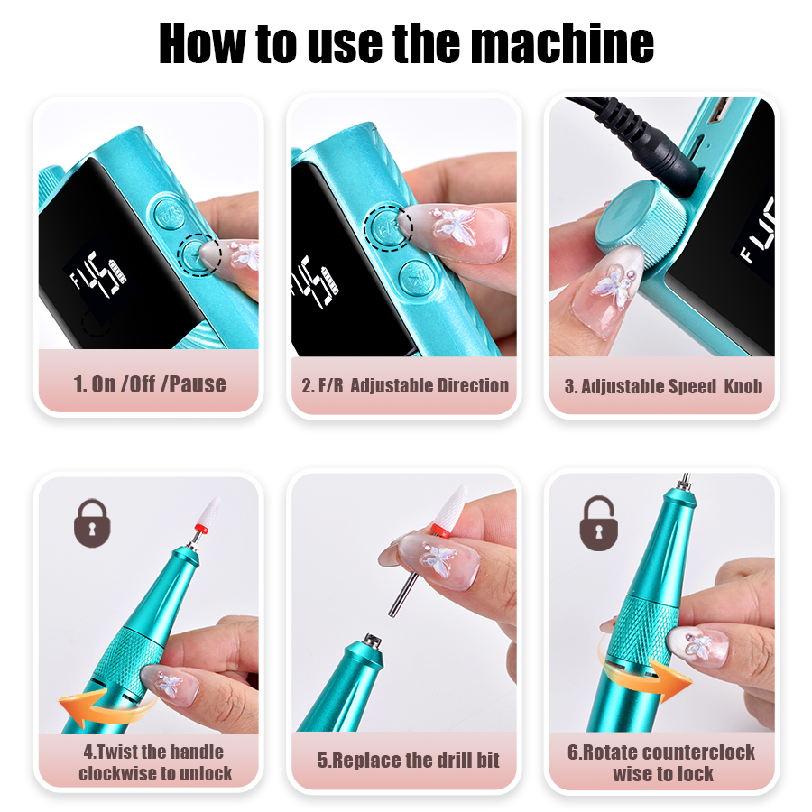 Duofu Professional Nail Drill Kit for Salon-Quality Nail Care at Home