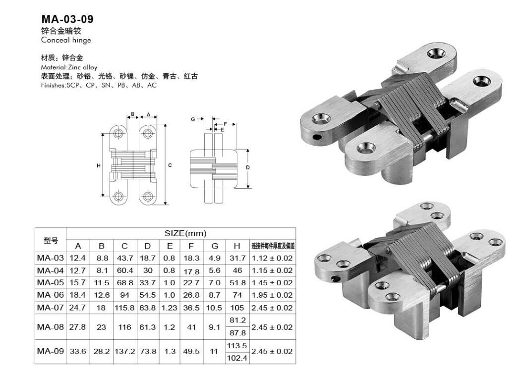 Hydraulic Auto Closing Door Hinge