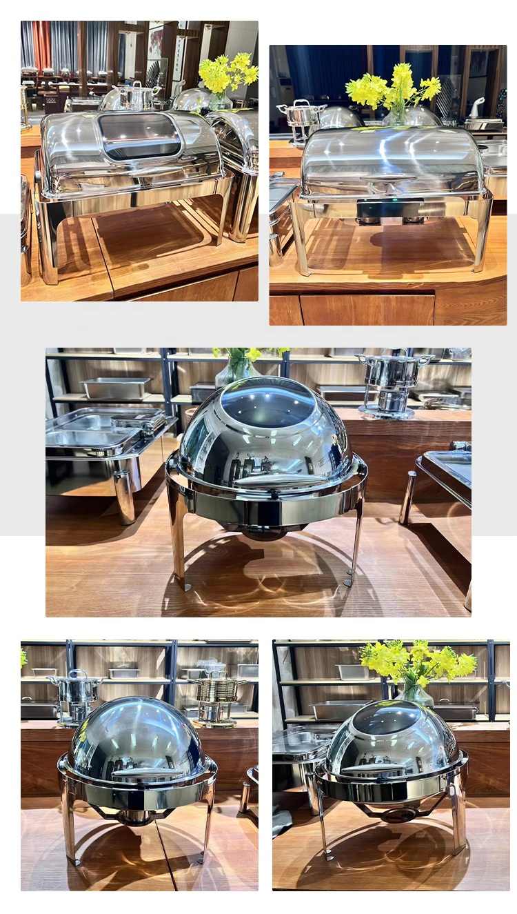 Professional Stainless Steel Food Warmer Buffet Chafer Set with Fuel Holder