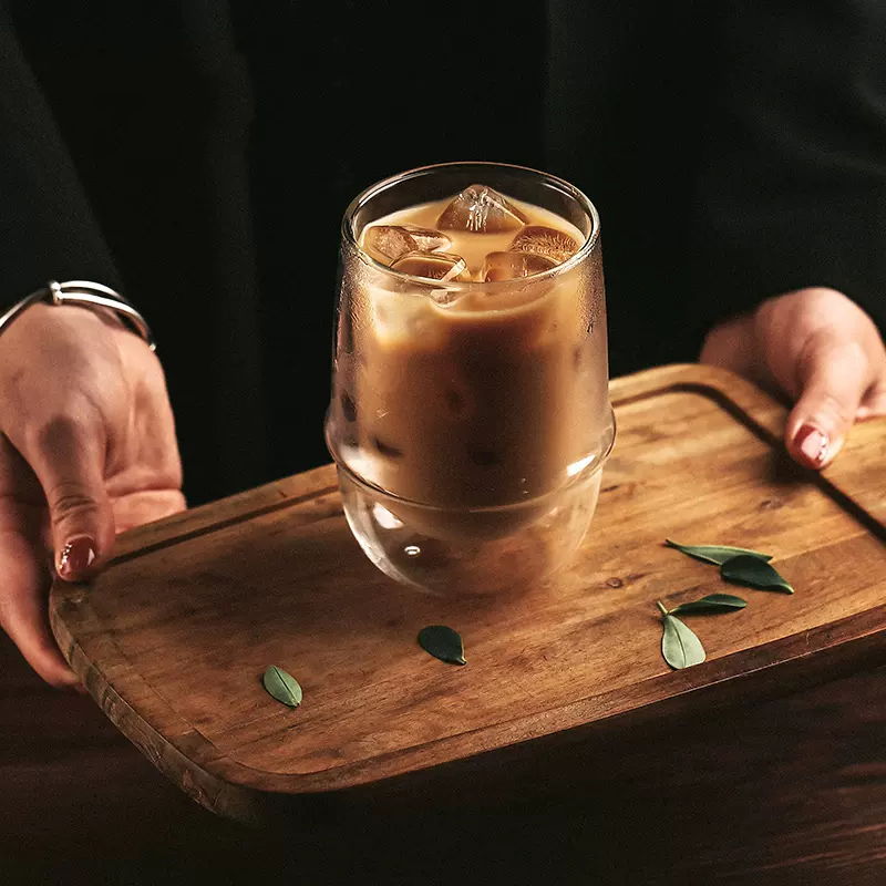 350ml Handmade Clear High Borosilicate Glass Double Wall Insulated Glasses Espresso Coffee Cups