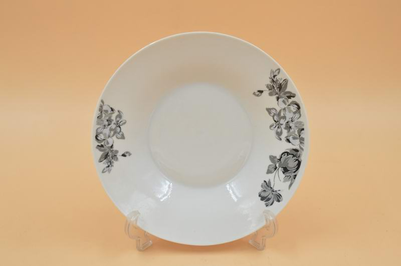 8"Soup Plate with Cheap Decal Porcelainware Ceramics Tableware
