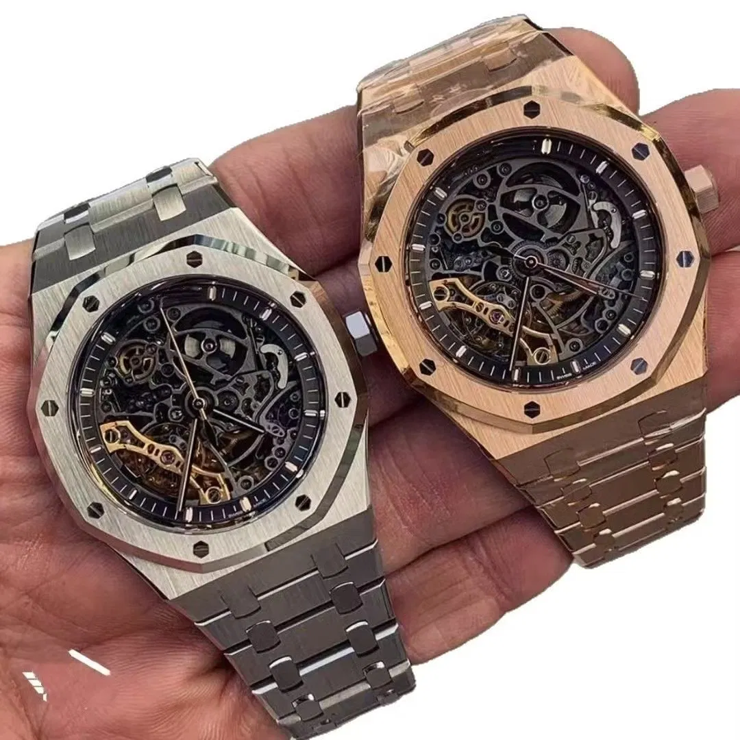 Best Quality 1: 1 Super Clone Swiss Clock Ap Royal Oak Mechanical Offshore Series Fine Steel Hollow Bottom Men′ S Automatic Gift Watch