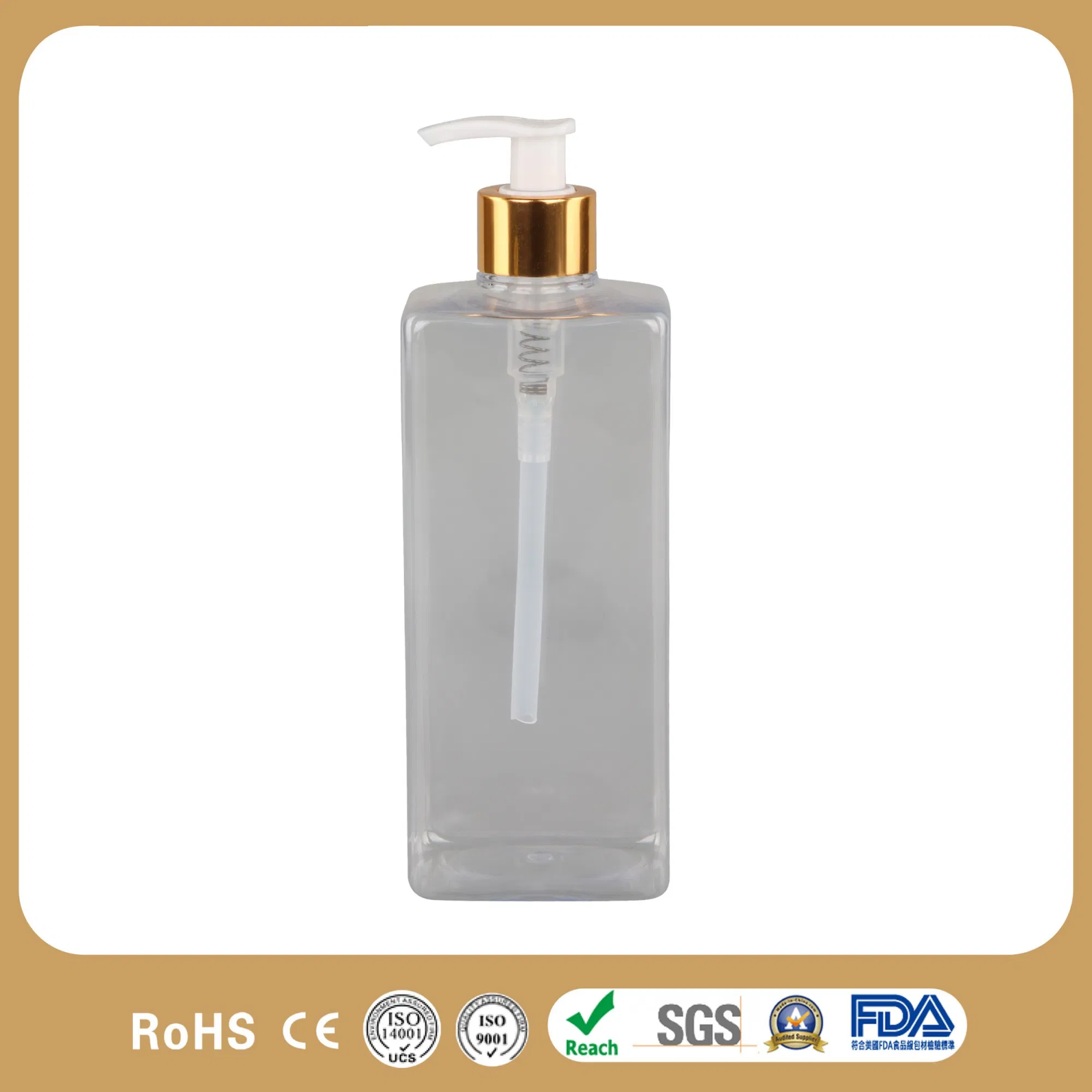 500ml Boston Round Fine Mist Clear Disinfection Sprayer Bottle Plastic PLA Bottle with Perfume Mist Spray   