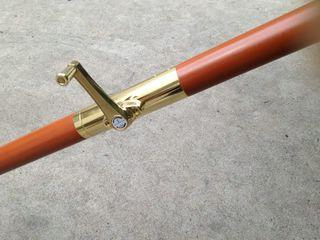 Garden Outdoor Round Wooden Double Layer Parasol Dia. 300cm 8ribs 48mm Pole