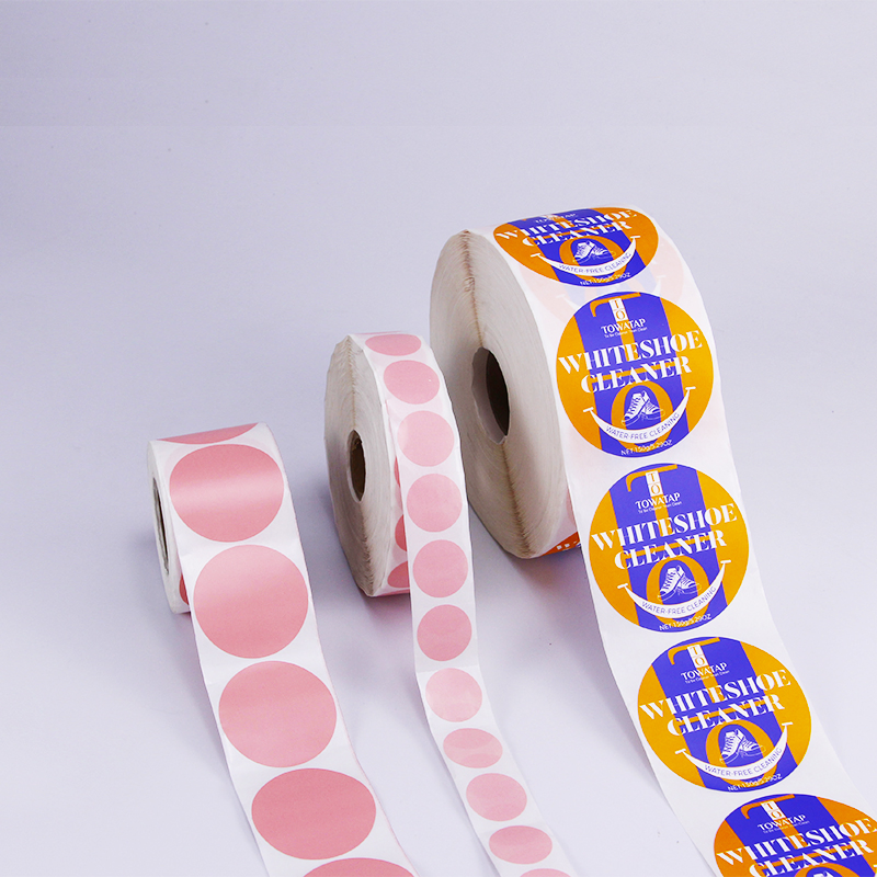 Waterproof Vinyl Label Business Circle Logo Label Printing 3inch Round Sticker Roll