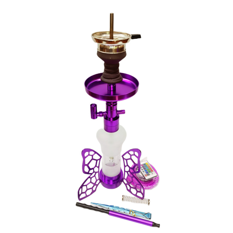 Travel Hookah Set Glass Water Pipe Complete Personal Shisha Smoking