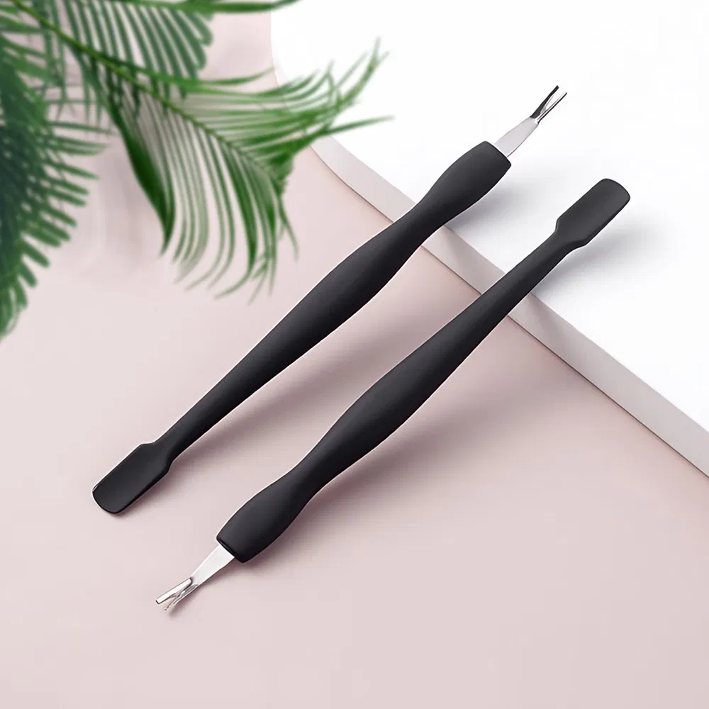 Professional Nail Art Cuticle Pusher Manicure Supplies Products Callus Remover Double End Dead Skin Fork
