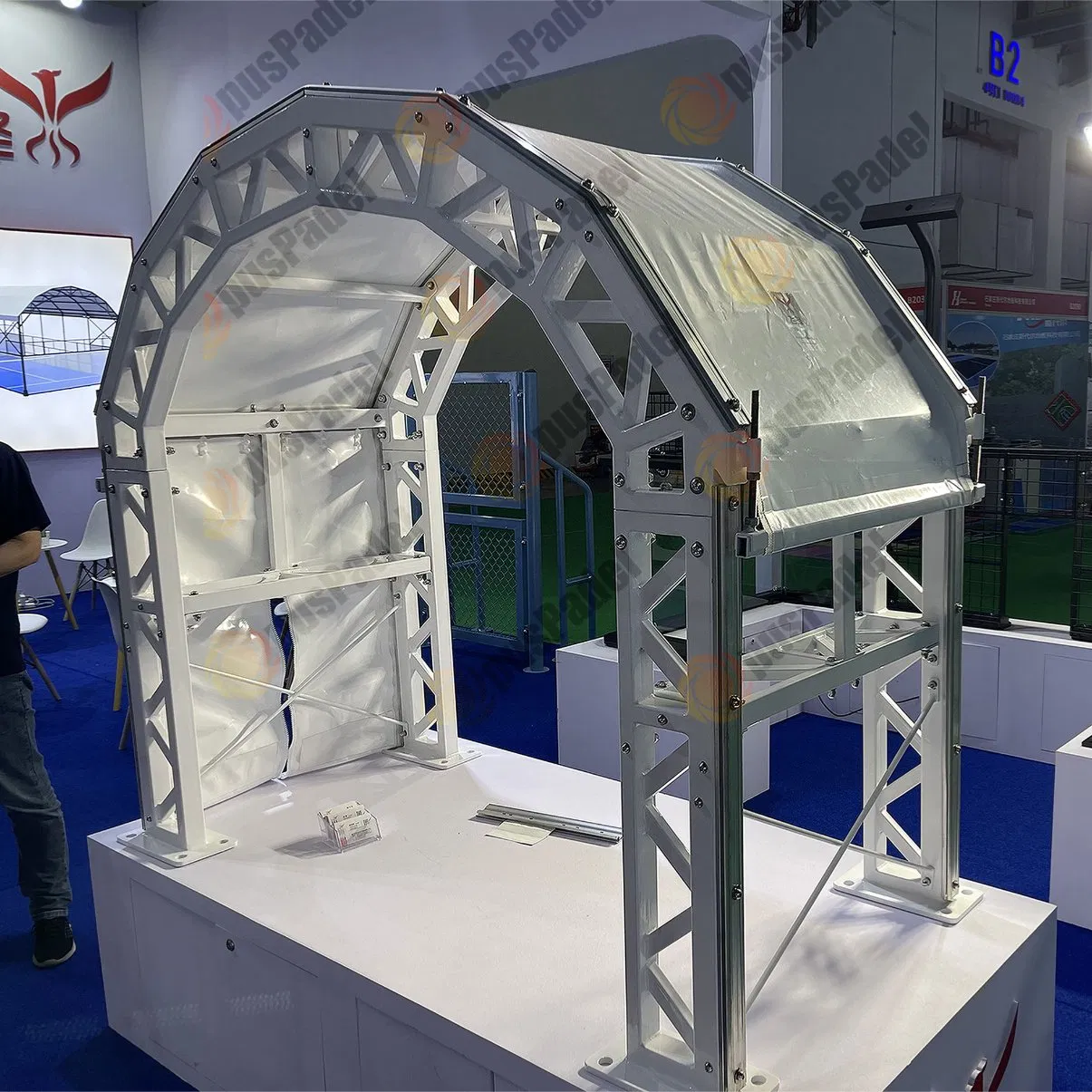 Large Stadium Canopy Tensile Fabric Membrane Structure Stadium Design for Sale Outdoor Basketball Court Metal Roof