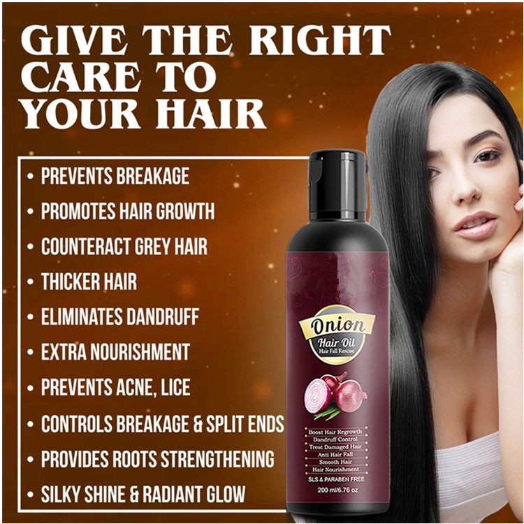 Natural Anti Hair Loss Red Onion Nourishing Hair Growth Oil