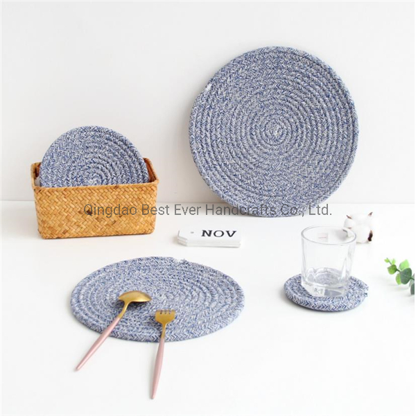 100% Pure Cotton Thread Weave Hot Pot Holders Set of 4