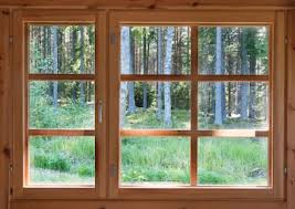  Solid Wood Window with Grille Design