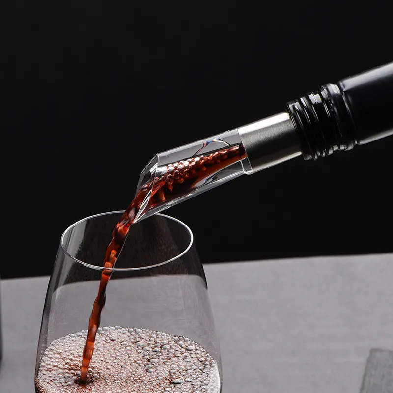 Battery-Operated 6-in-1 Electric Wine Bottle Opener Set with Storage Base Automatic Cordless Battery Bar Set