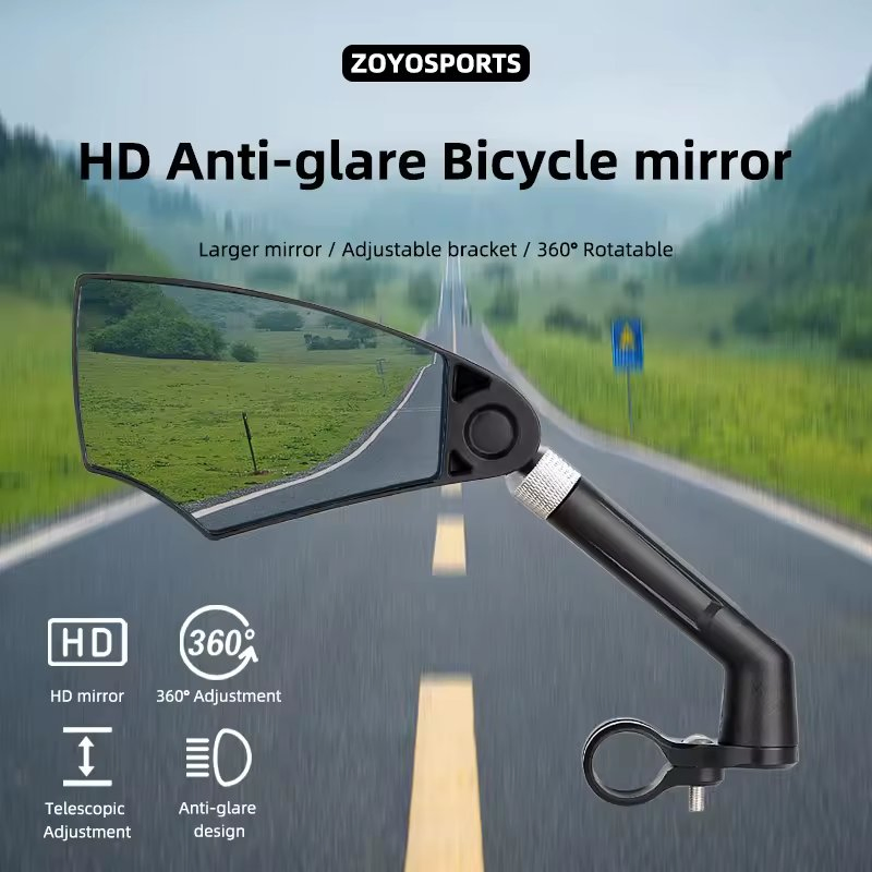 Adjustable 360-Degree Rotating Bike Rearview Mirror