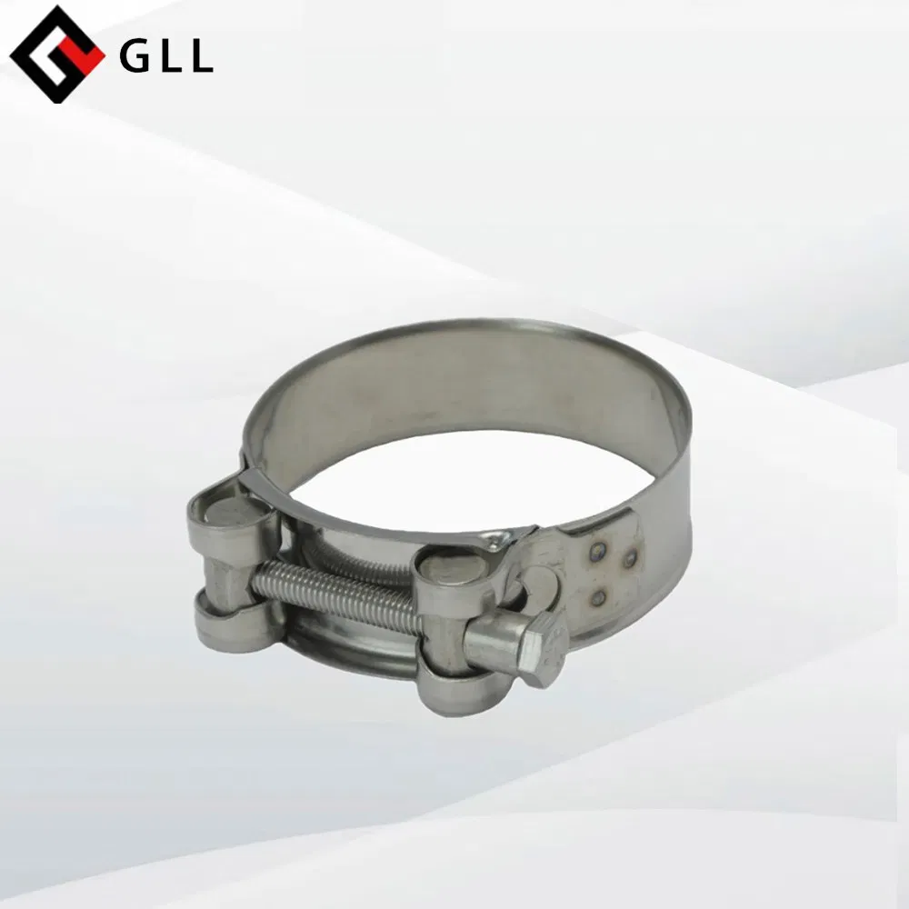 Heavy Duty Single Bolt Strong Durable Reinforced Steel Pipe Hose Clamps Fittings