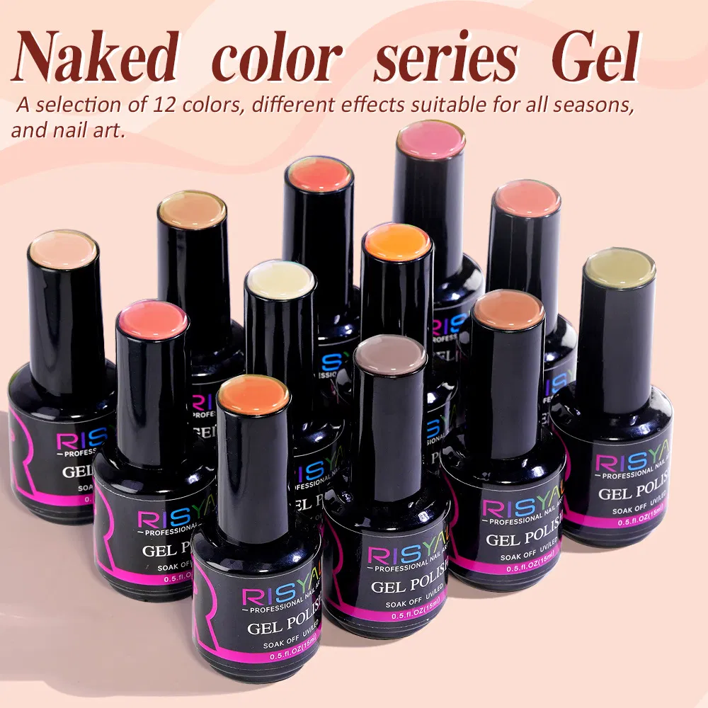 Premium 12 Colors Pearlescent Gel Nail Polish Set Shimmery Iridescent Finish Salon Art Manicure Kit Polish