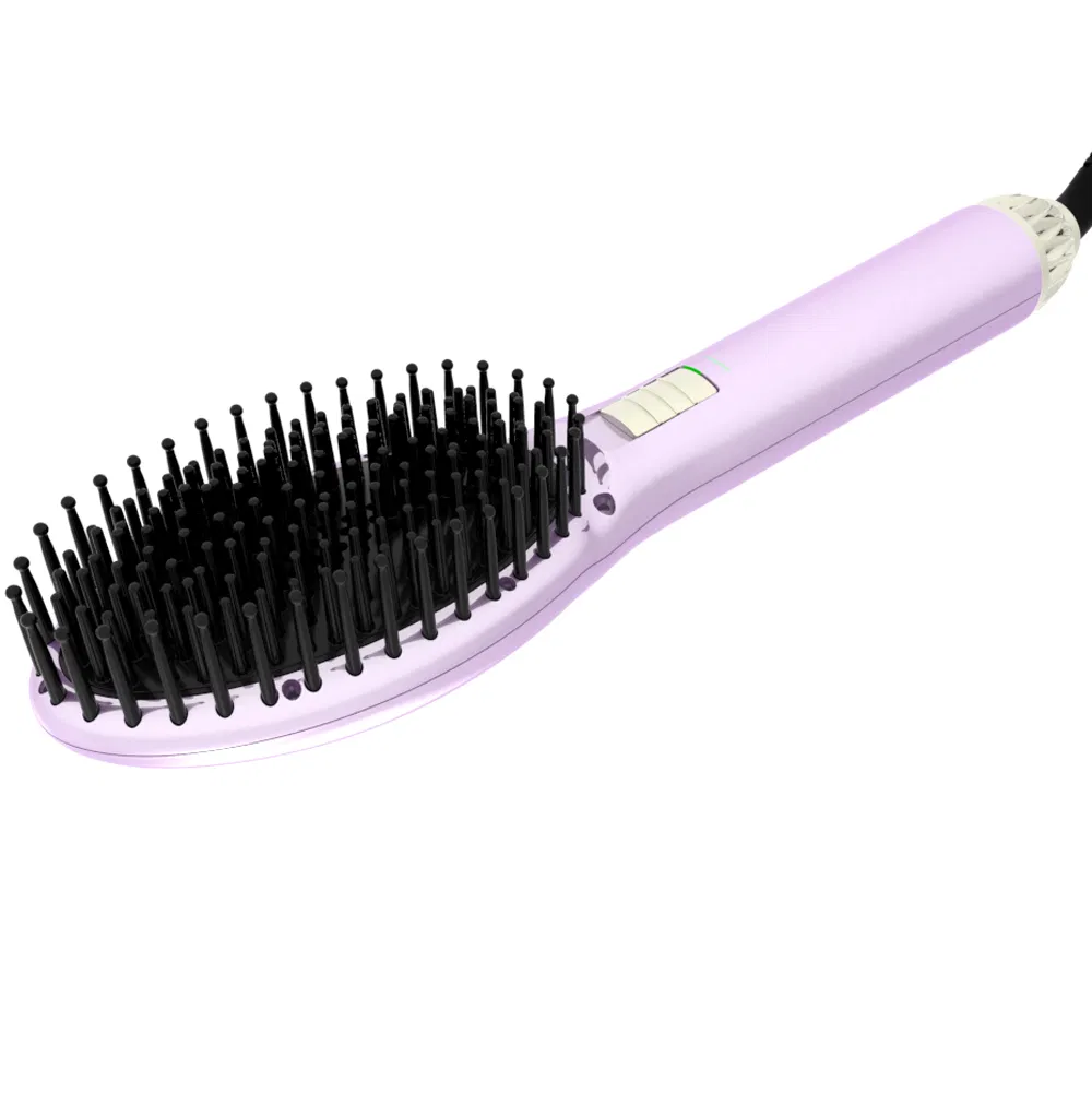Beauty Items Ceramic Coated Hair Brush Straightener (Q18)