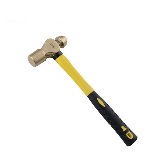 16oz Brass Ball Pein Hammer with Fibre Handle