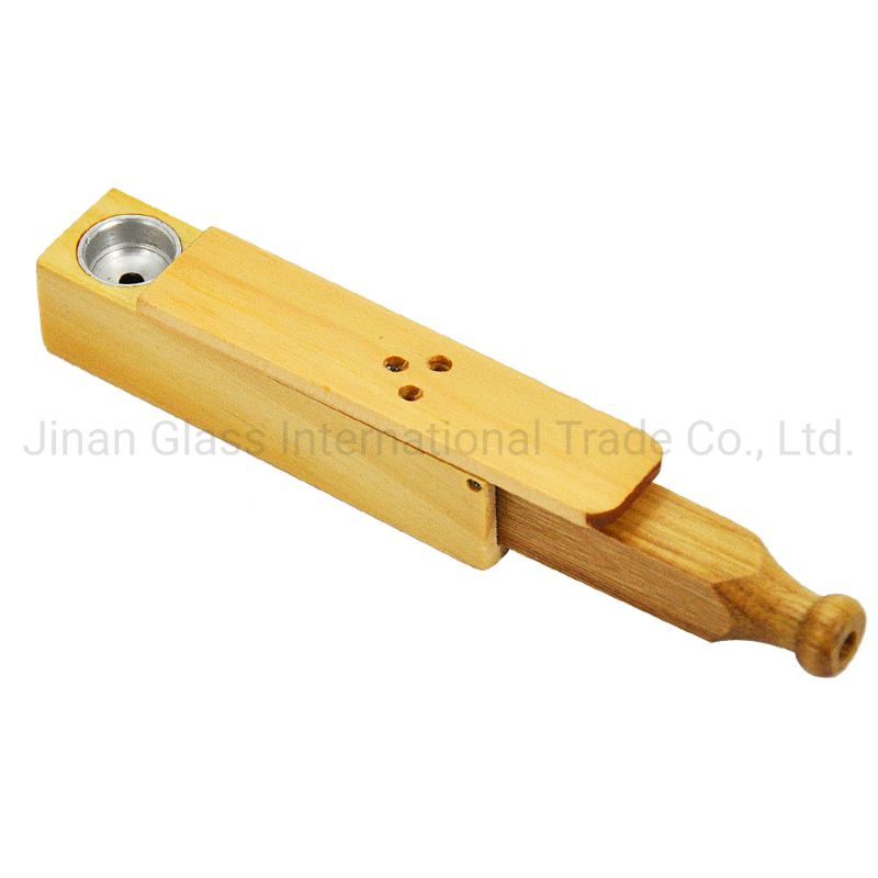 Wood Pipe Portable Telescopic Single Hole Pipe Cournot Smoking Water Pipe