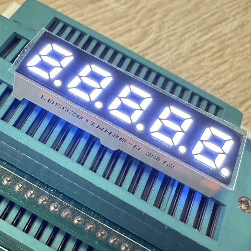 Common Anode LED Display Ultra Bright White 5 Digit 7mm7 Segment for Frequency Converter