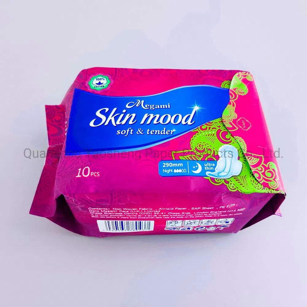 China Ersonal Care Products Day and Night Low Price OEM Service 290mm Lady Sanitary Napkin