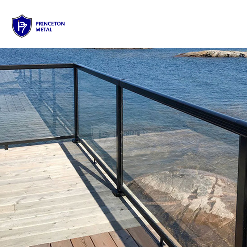DIY Customized U Channel Aluminium Frame Glass Deck Railing System