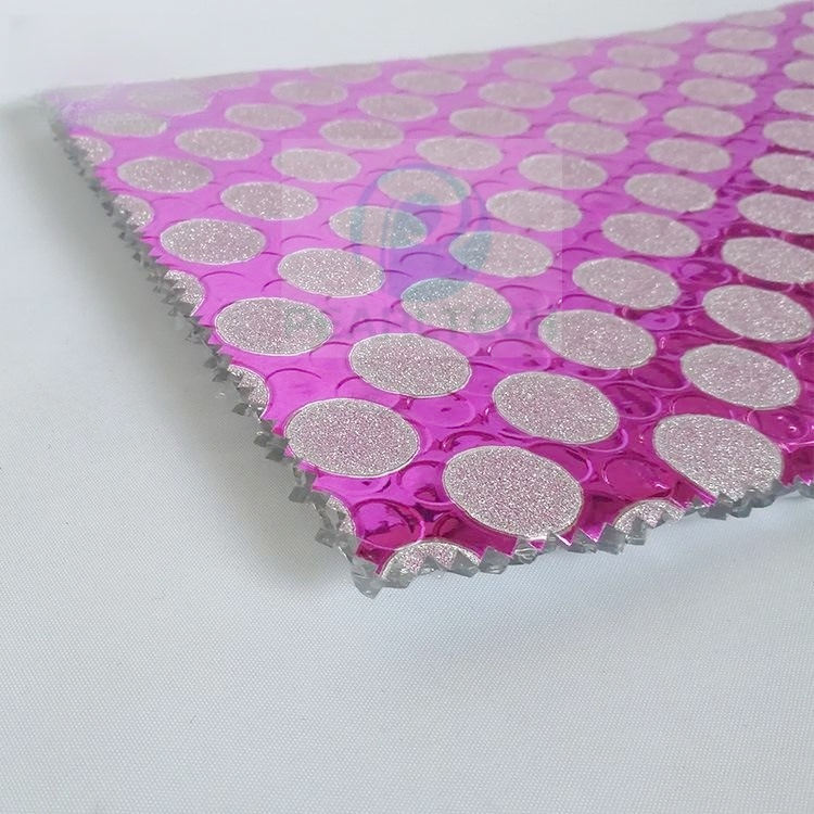 Munufacturer Customised Pink Holographic Film Coated Bubble as Vehicle Heat Insulation Sun Block Materials