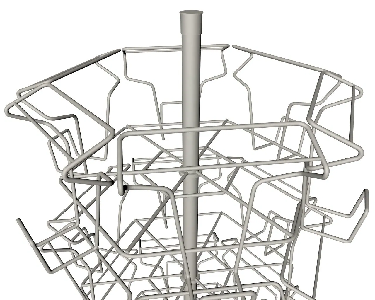 Book Store Metal Wire Rotating Display Stand Rack