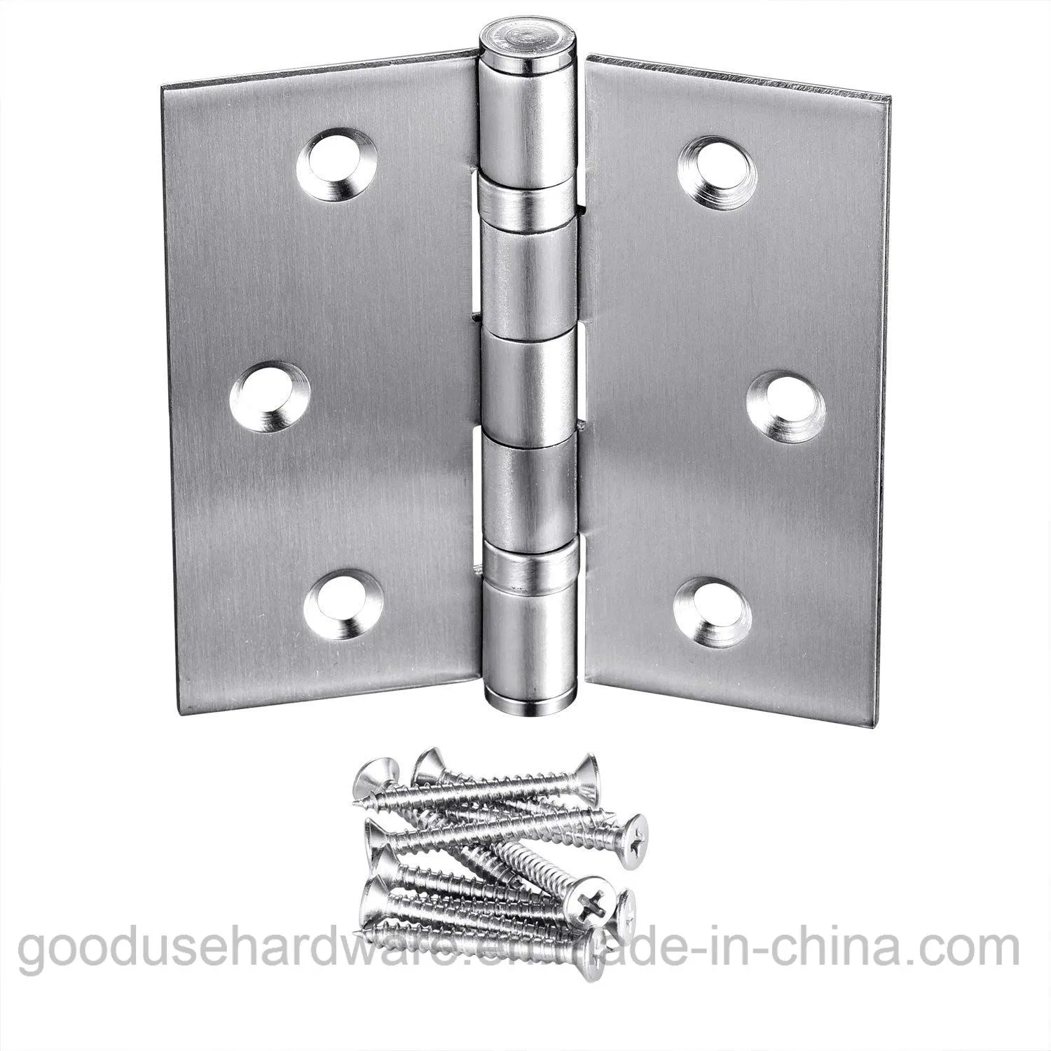 Stainless Steel Hinges 3.5" X 3.5" Door Hinge with Brushed Nickel
